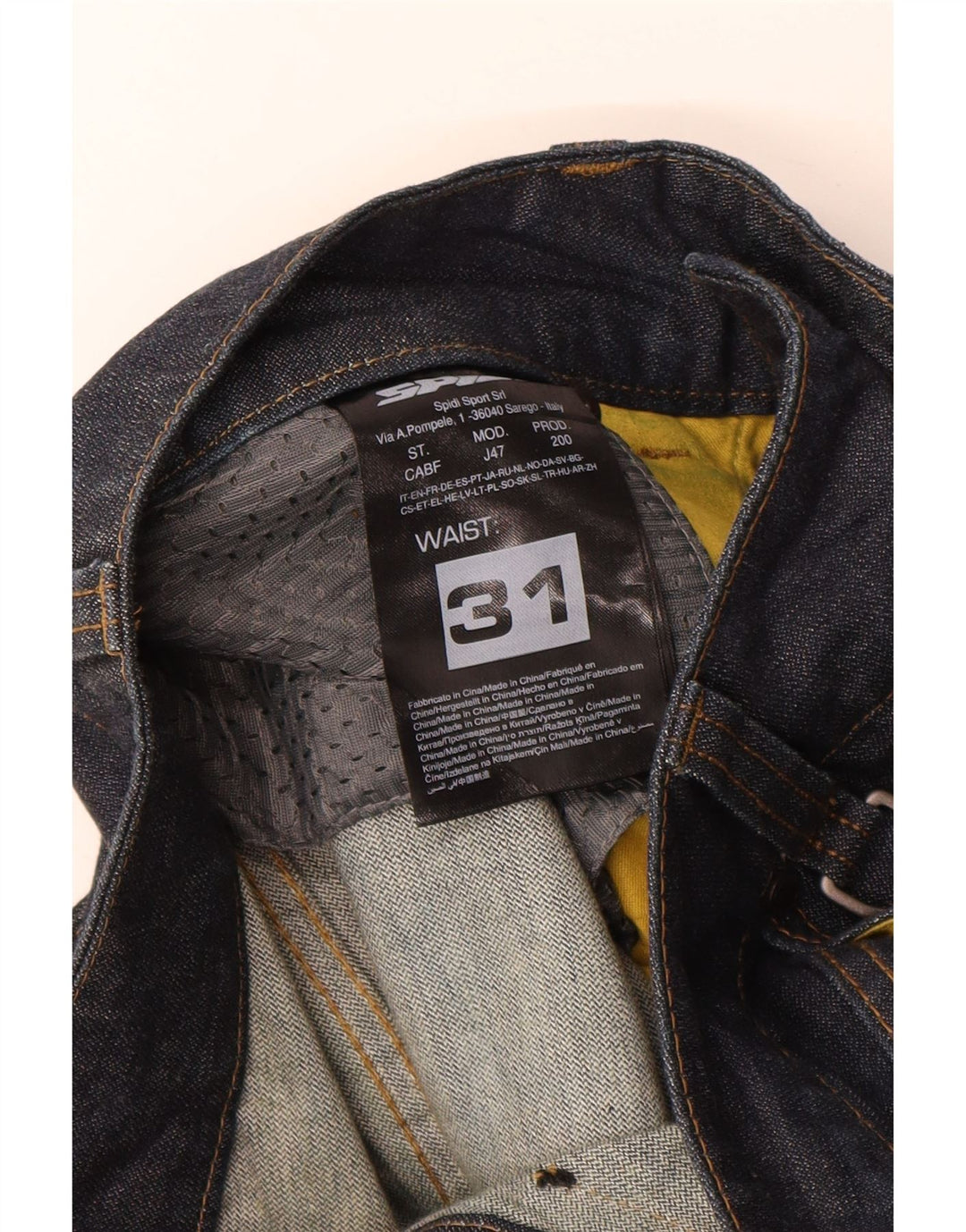 Jeans dritti da uomo Spidi W31 L33 in cotone blu navy