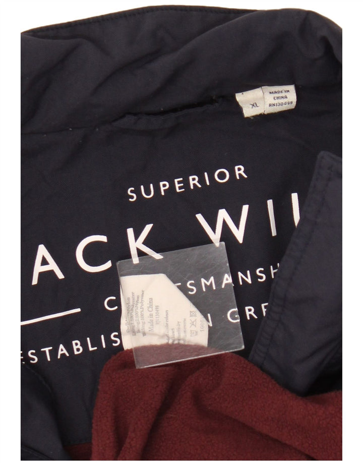 Jack Wills Mens Windbreaker Jacket UK 42 XL Navy Blue Nylon