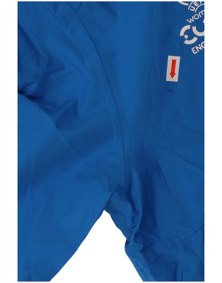 Adidas Mens Graphic Hooded Rain Jacket UK 34 XS Blue Polyester