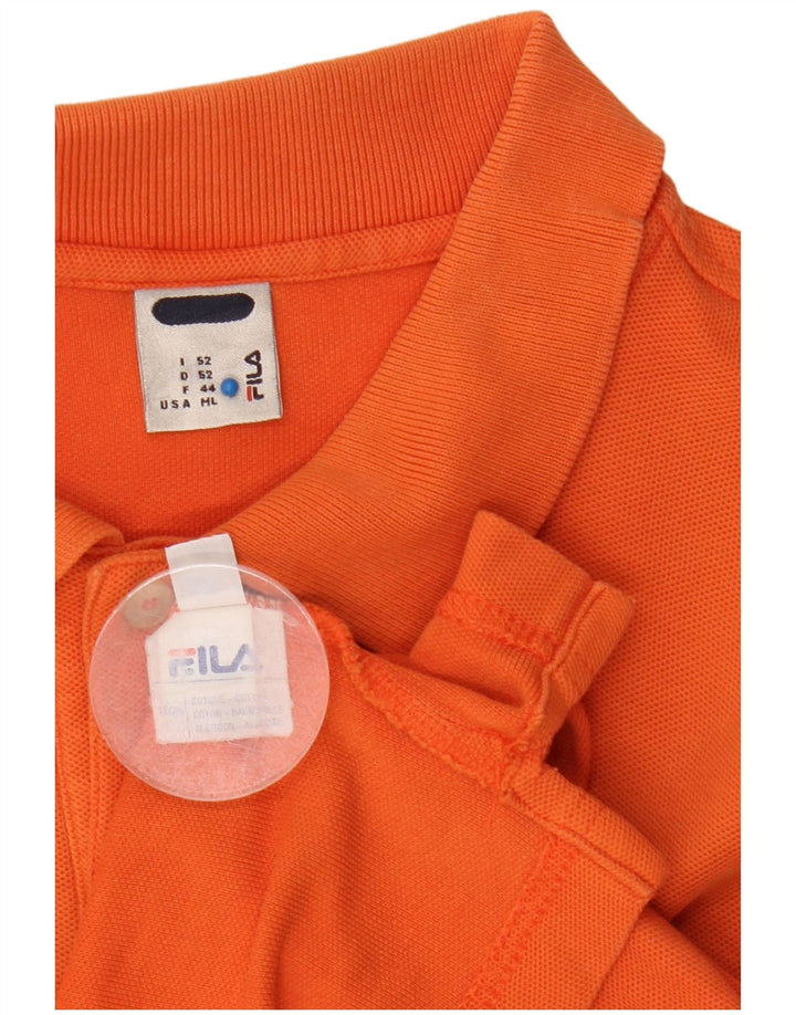 Polo da uomo Fila in cotone arancione medio