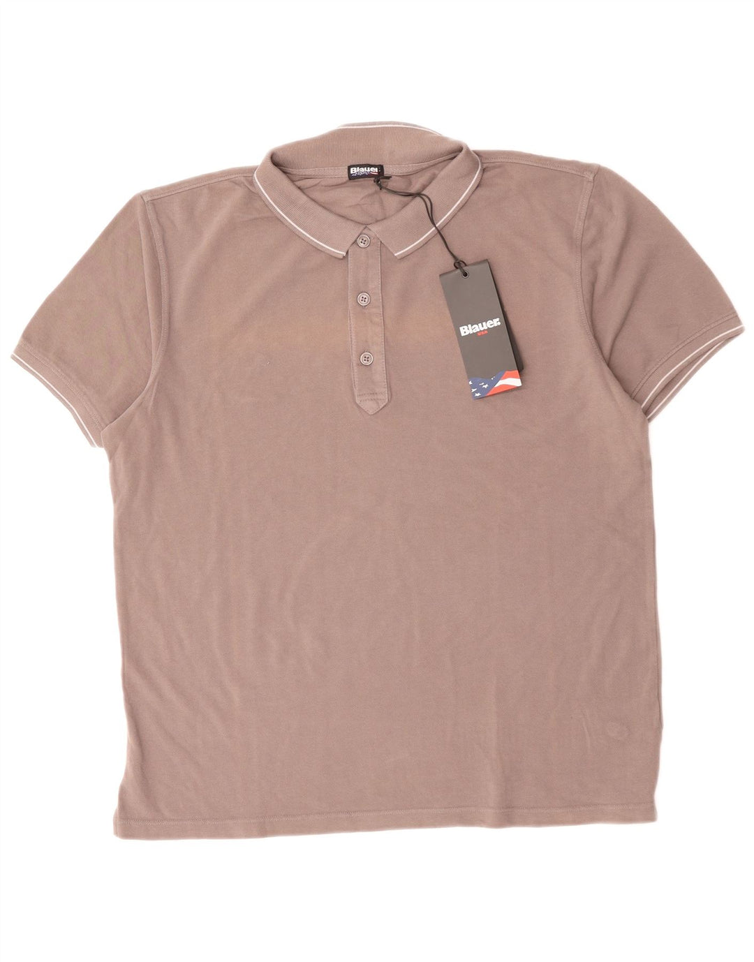 BLAUER Polo Homme XL Gris Coton