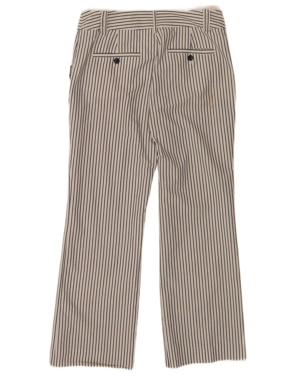 Zara γυναικείο ίσιο παντελόνι EU 38 Small W28 L29 Μαύρο ρίγες