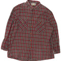 Camisa de franela vintage para hombre XL cuadros rojos