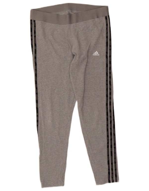 Legginsy damskie Adidas UK 20/22 XL Szare nakrapiane