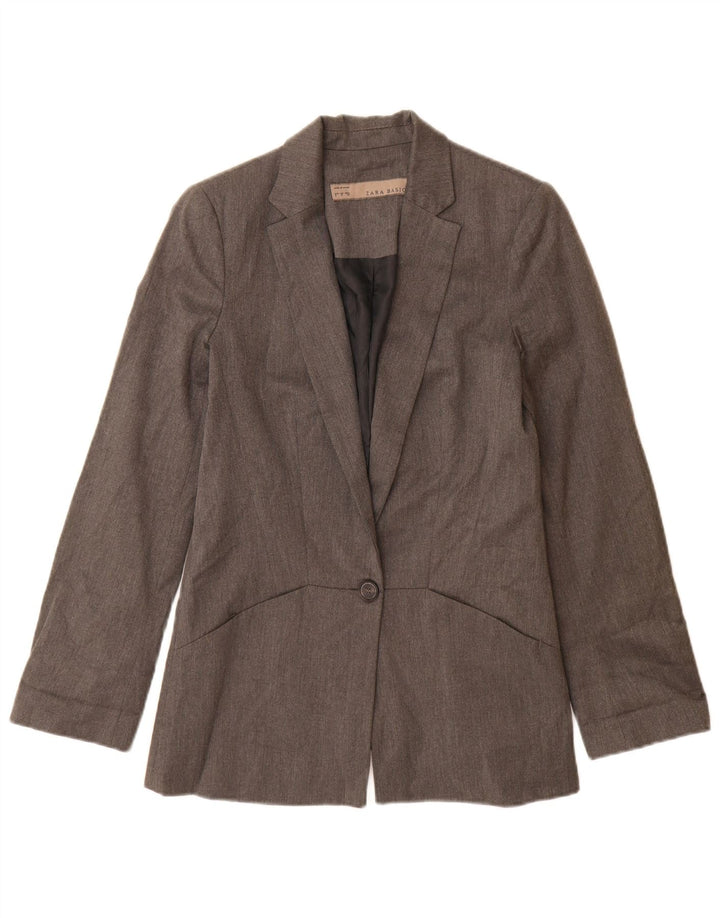 Zara Herren-Blazer mit 1 Knopf, Gr. 10, Größe S, Grau