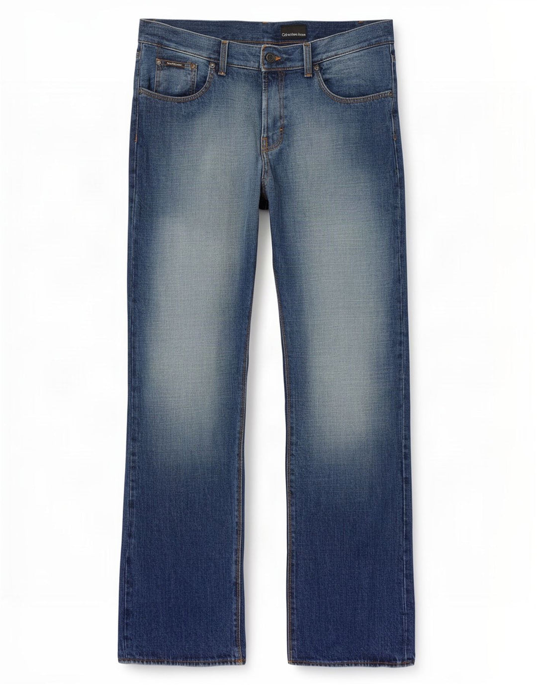 Calvin Klein Herren Straight Jeans W33 L34 Blaue Baumwolle