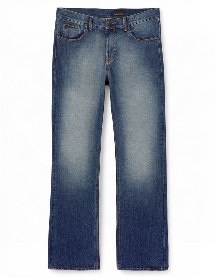 Calvin Klein Herren Straight Jeans W33 L34 Blaue Baumwolle