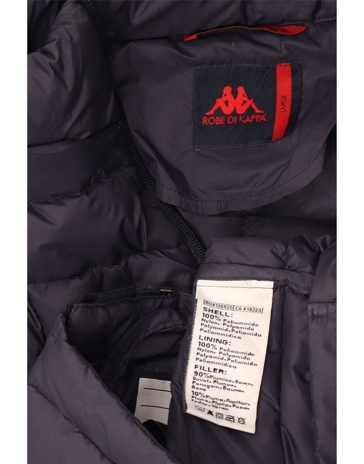 Kappa Womens Padded Jacket UK 16 Large Navy Blue Polyamide
