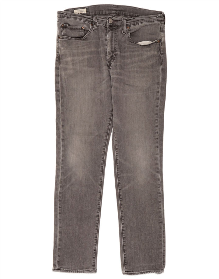 Levi's Mens Slim Jeans W34 L32 Cinza Algodão