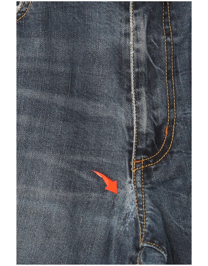 MARLBORO CLASSICS Mens Straight Jeans W33 L29 Navy Blue Cotton