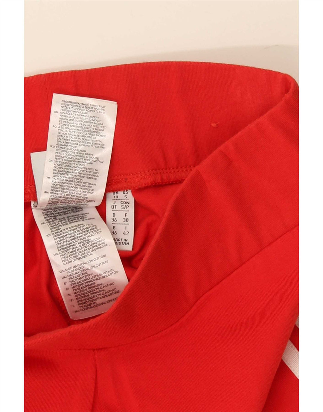 Leggings Adidas da donna UK 10 piccolo cotone rosso