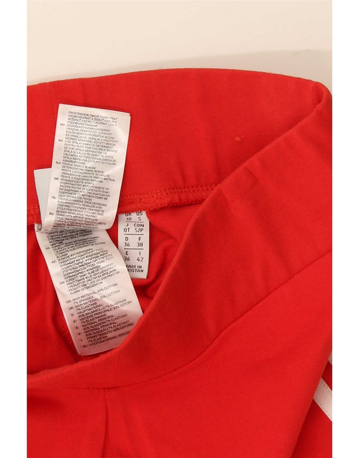 Leggings Adidas da donna UK 10 piccolo cotone rosso