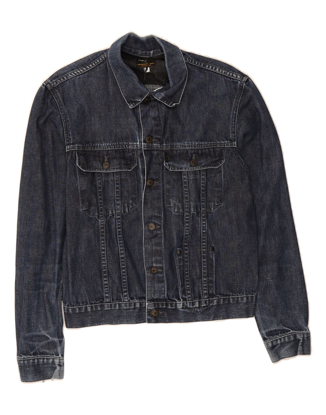 PEPE JEANS Mens Denim Jacket UK 38 Medium Navy Blue Cotton Vintage PEPE Jeans and Second-Hand PEPE Jeans from Messina Hembry 