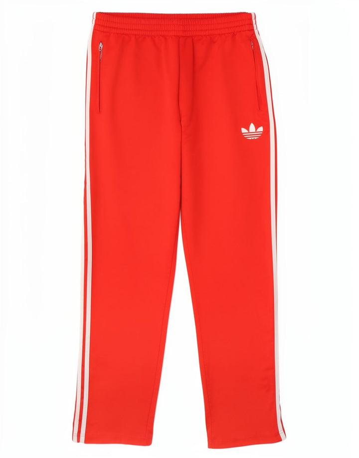 Adidas Mens Tracksuit Trousers Medium Red Polyester