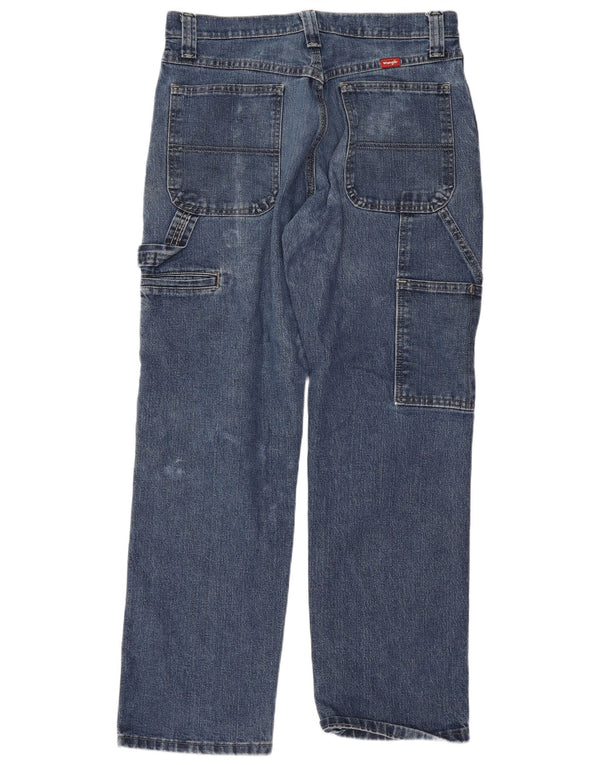 Wrangler Mens Cargo Straight Jeans W30 L30 kék pamut