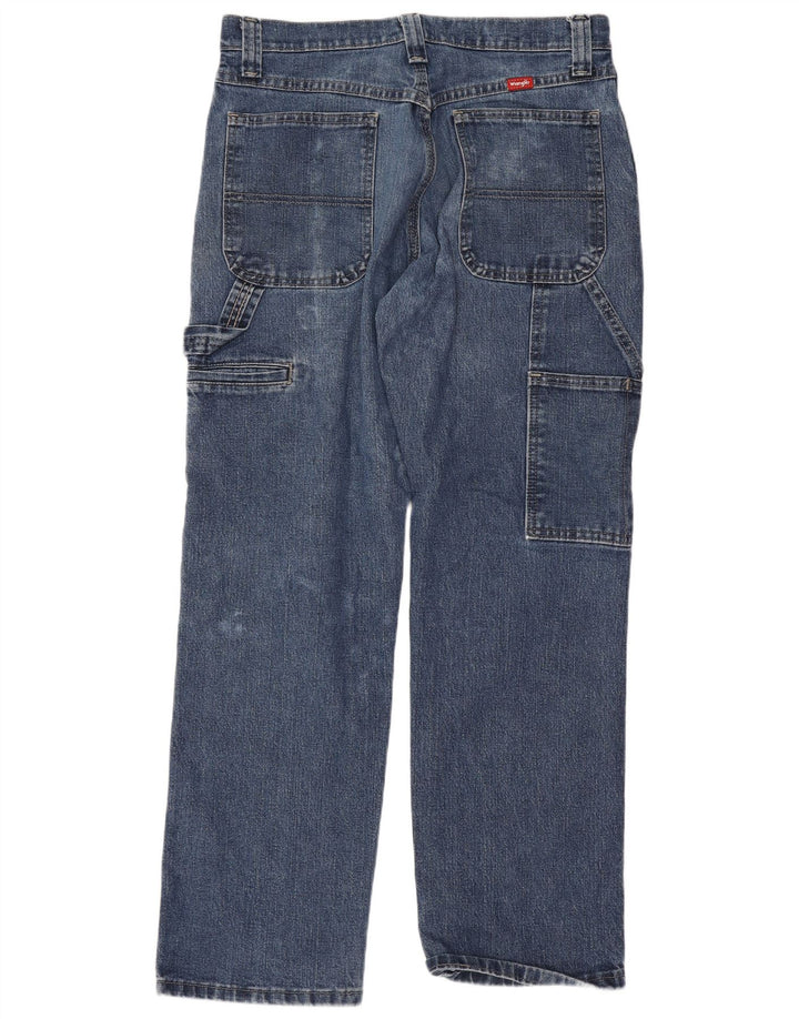 Wrangler Mens Cargo Straight Jeans W30 L30 Blue Cotton