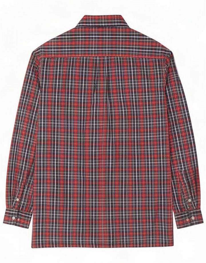 Balloon Camicia da uomo media in cotone scozzese blu navy Classico