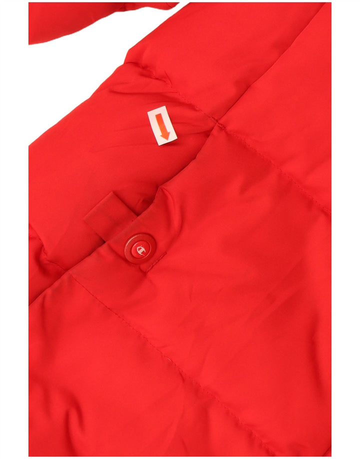 CHAMPION Womens Padded Jacket UK 10 Small Red Polyester