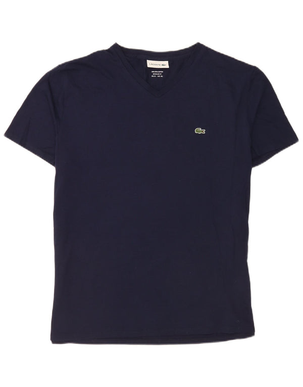 Ανδρικό μπλουζάκι Lacoste κανονική εφαρμογή Top Sze 6 XL Navy Blue Cotton