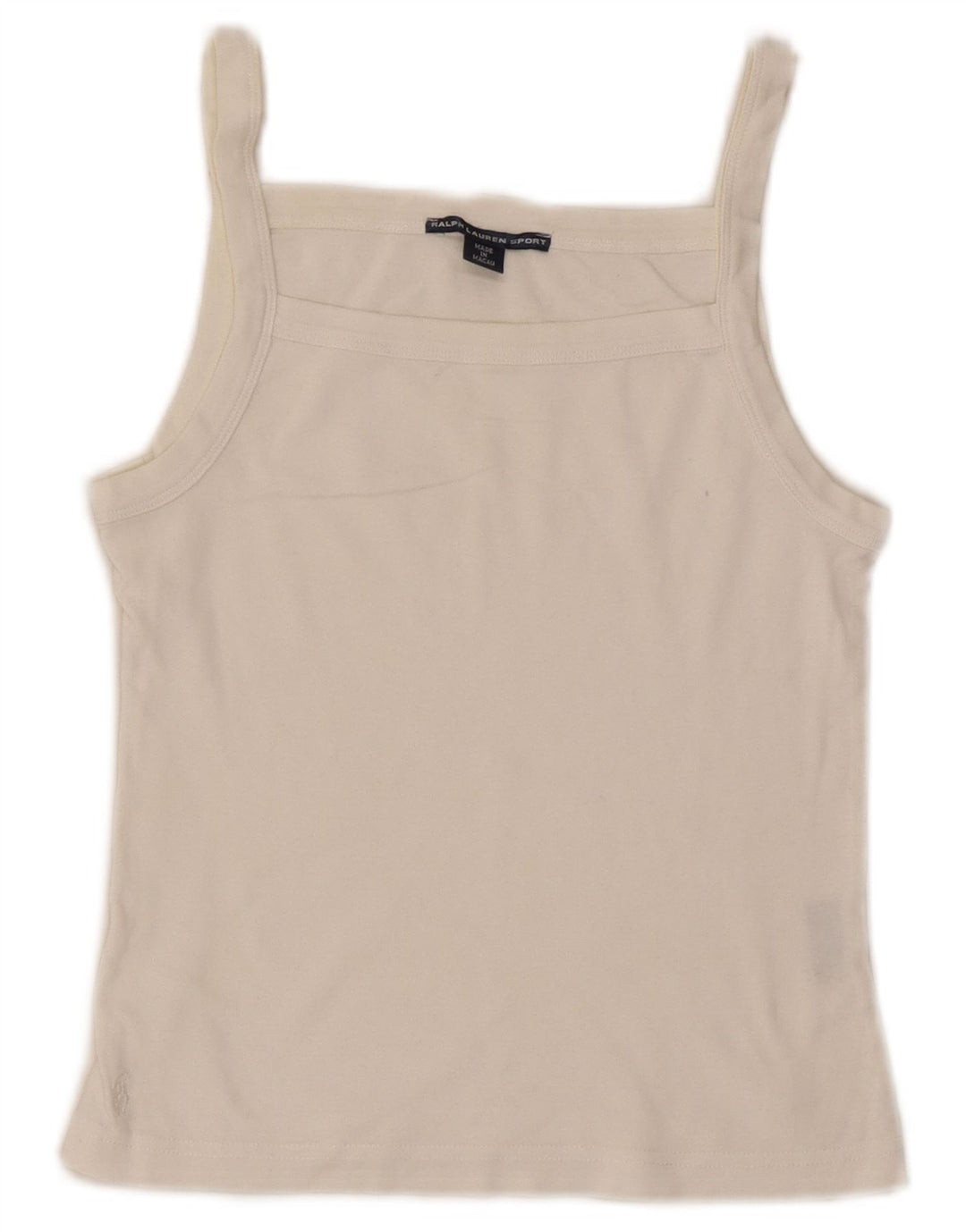 Canottiera da donna Ralph Lauren UK 12 cotone bianco medio