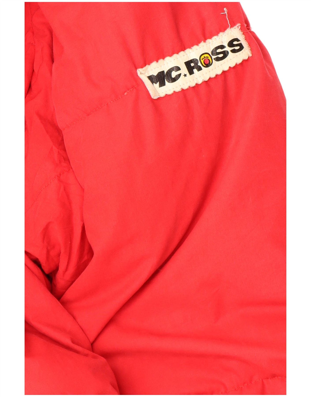MC Ross Mens Hooded Padded Jacket UK 36 Small Red Cotton