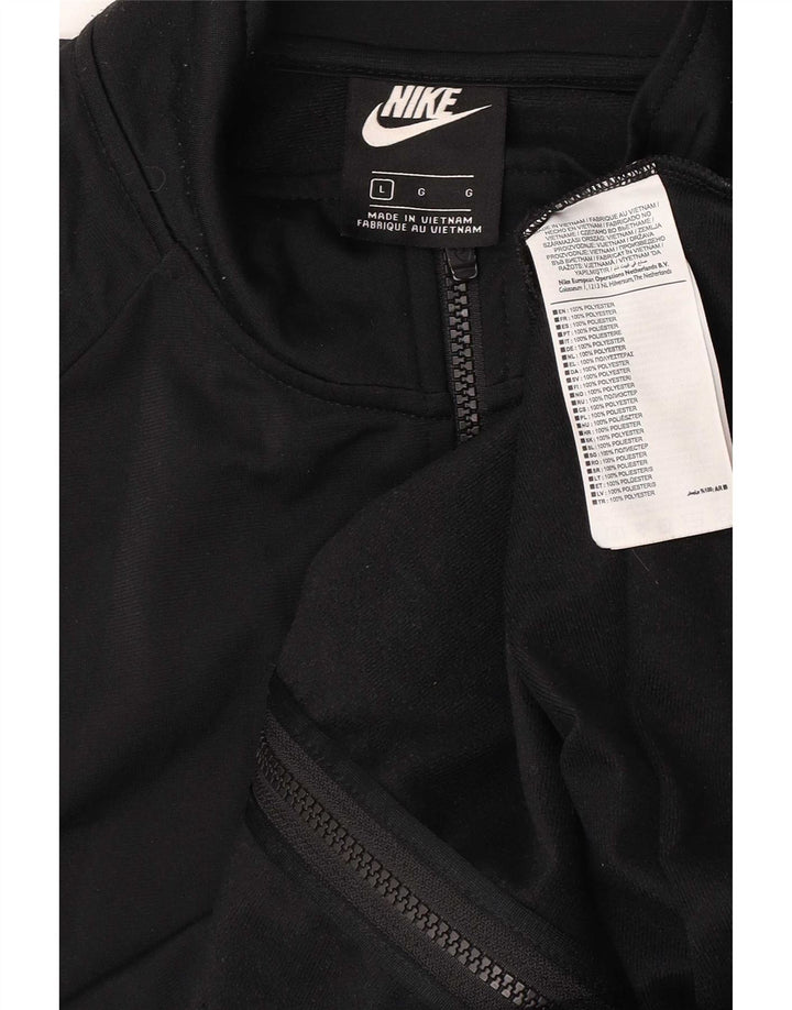 Nike Mens Tracksuit Top Jacket Large Black Polyester