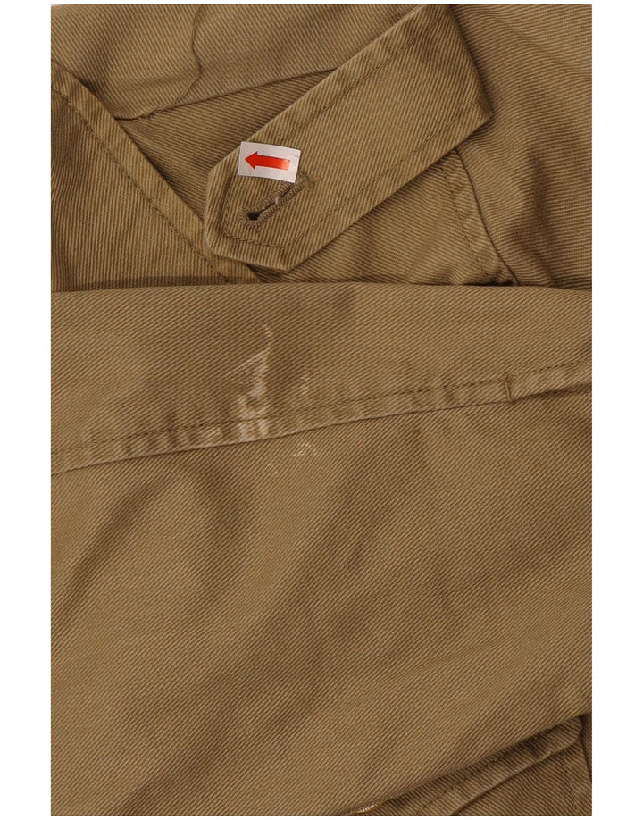 Zara Womens Military Utility Jacket UK 14 Medium Khaki Cotton