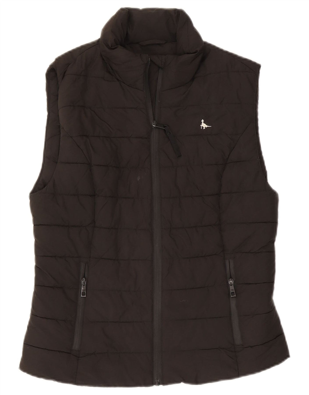 Jack Wills Womens Padded Gilet UK 10 Small  Black Polyester