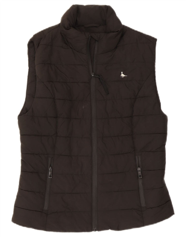 Jack Wills Womens Padded Gilet UK 10 Small  Black Polyester