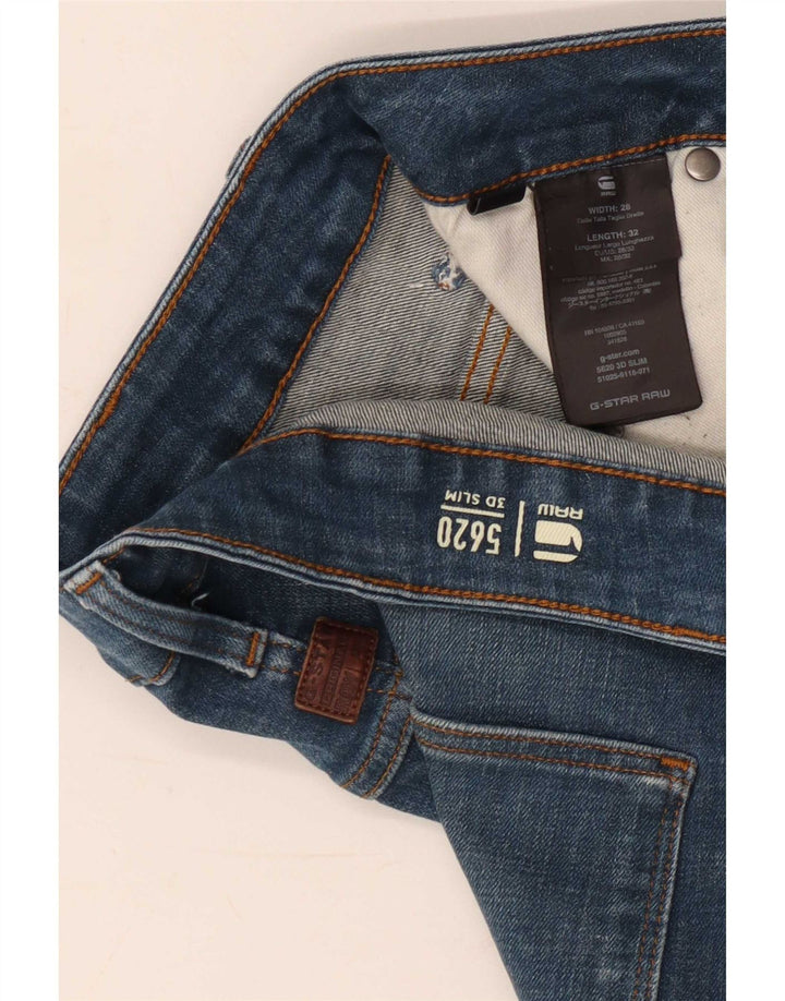 G-Star Mens 3D Arc Slim Jeans W28 L32 Blue Cotton