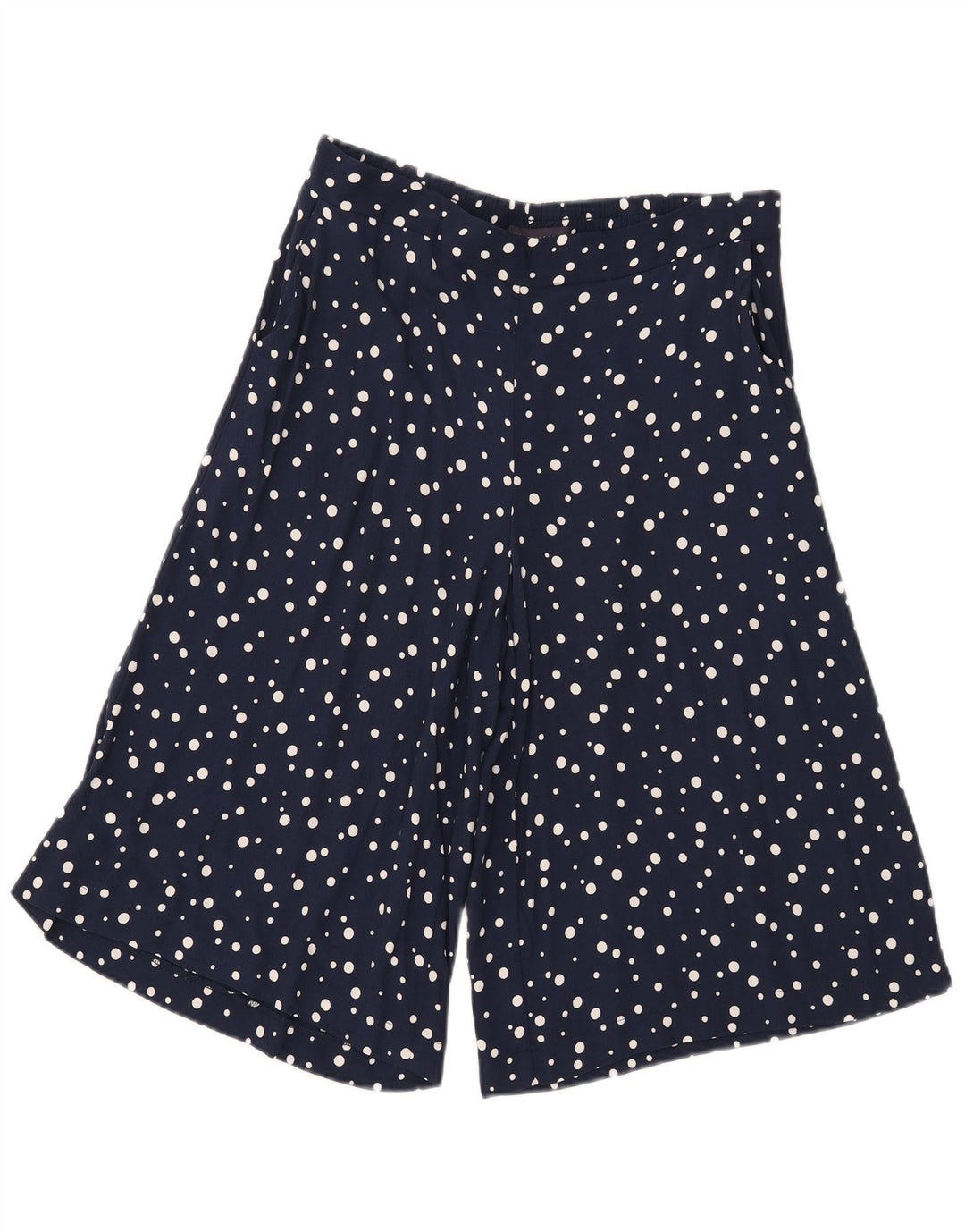 Marks & Spencer Womens Bermuda Shorts UK 12 Medium W32 Navy Blue Spotted