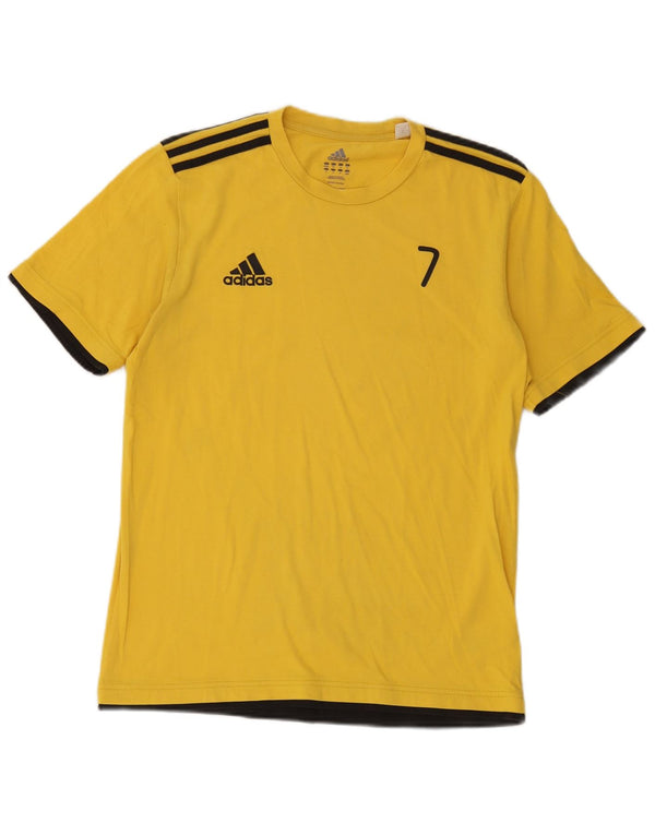 Adidas T-Shirt Homme Top UK 40/42 Coton Jaune Moyen