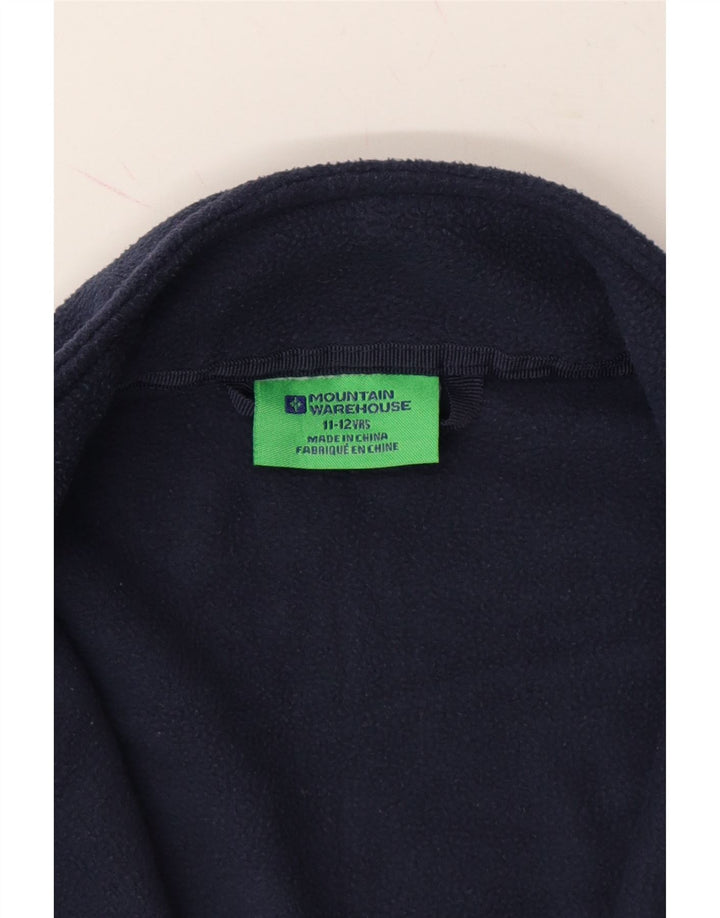 MOUNTAIN WAREHOUSE Girls Fleece Jacket 11-12 Years Navy Blue Polyester Vintage Mountain Warehouse and Second-Hand Mountain Warehouse from Messina Hembry 