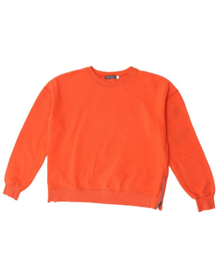 MINT VELVET Womens Crop Oversized Sweatshirt Jumper UK 10 Small Orange