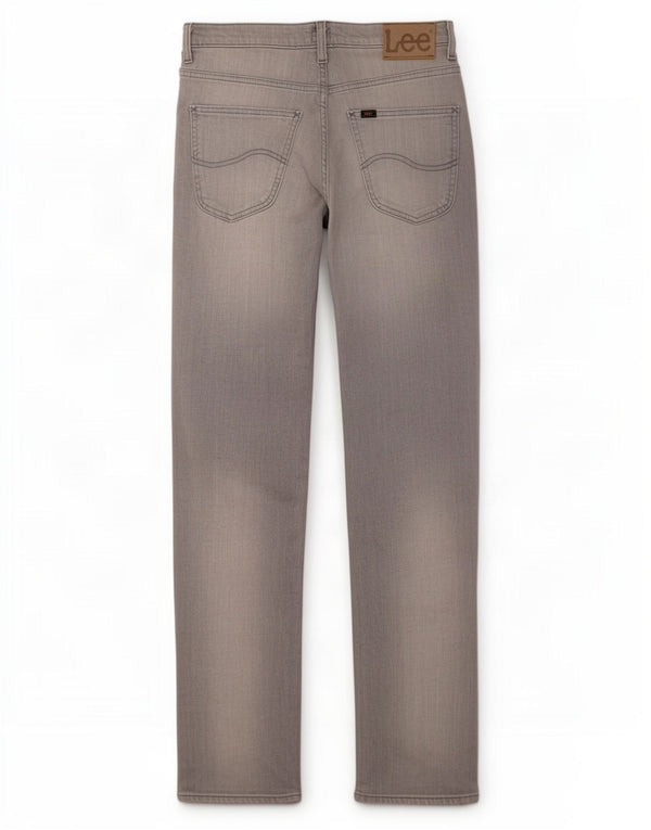 Lee Womens Brooklyn Straight Jeans W32 L32 Γκρι βαμβακερό
