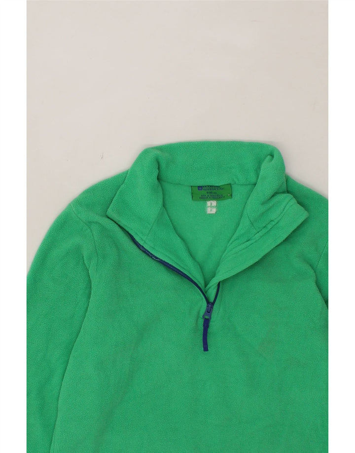 MOUNTAIN WAREHOUSE Girls Zip Neck Jumper Sweater 9-10 Years  Green Vintage Mountain Warehouse and Second-Hand Mountain Warehouse from Messina Hembry 