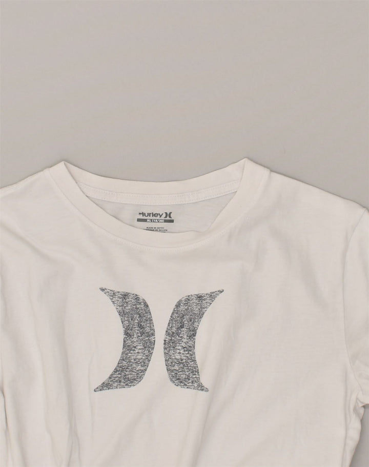 HURLEY Boys Graphic T-Shirt Top 15-16 Years XL White Cotton | Vintage Hurley | Thrift | Second-Hand Hurley | Used Clothing | Messina Hembry 