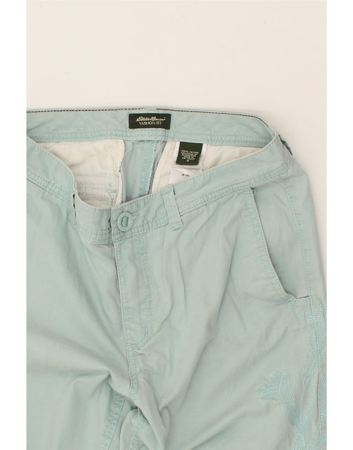 EDDIE BAUER Womens Vashon Fit Bermuda Shorts US 4 Small W27  Turquoise Vintage Eddie Bauer and Second-Hand Eddie Bauer from Messina Hembry 