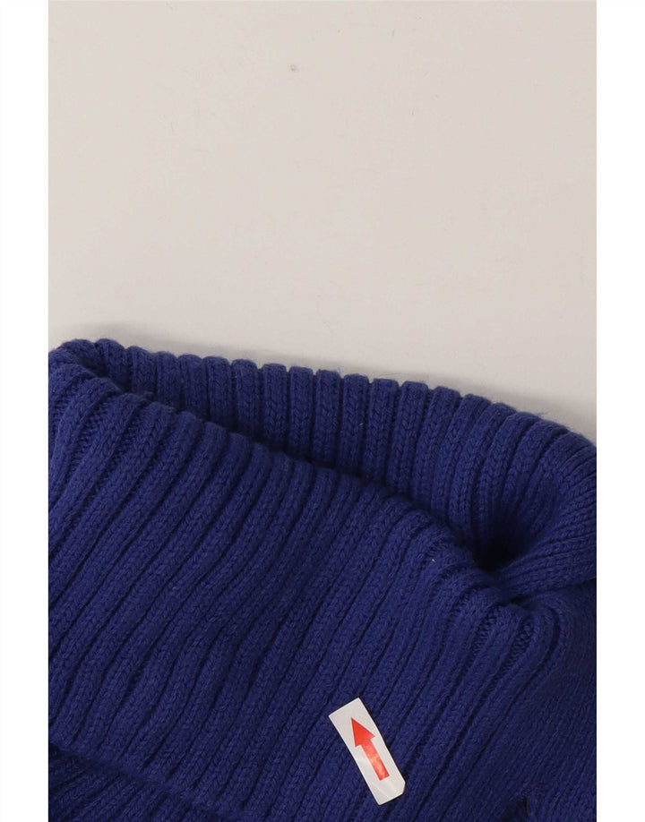 Marks & Spencer Womens Roll Neck Jumper Sweater UK 10 Small Blue Acrylic