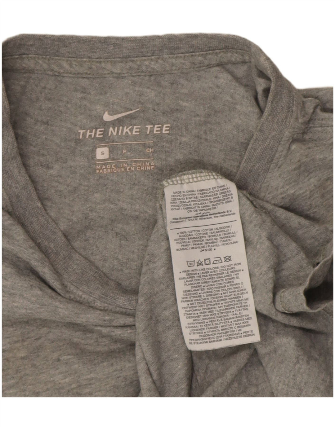 Nike Mens T-Shirt Top Small Grey Flecked Cotton