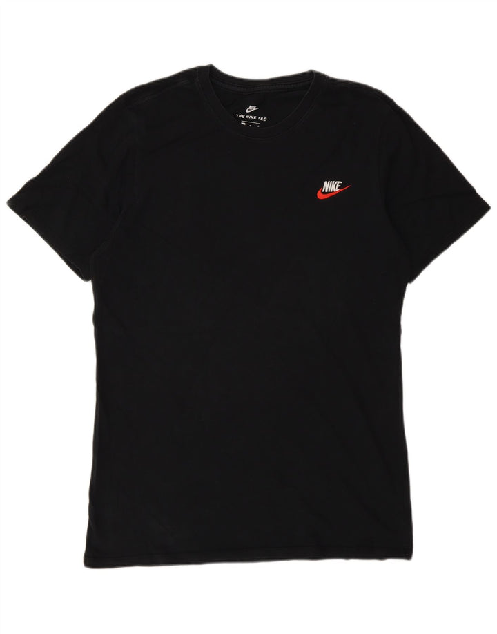 Nike Mens Athletic Cut T-Shirt Top Medium Black Cotton