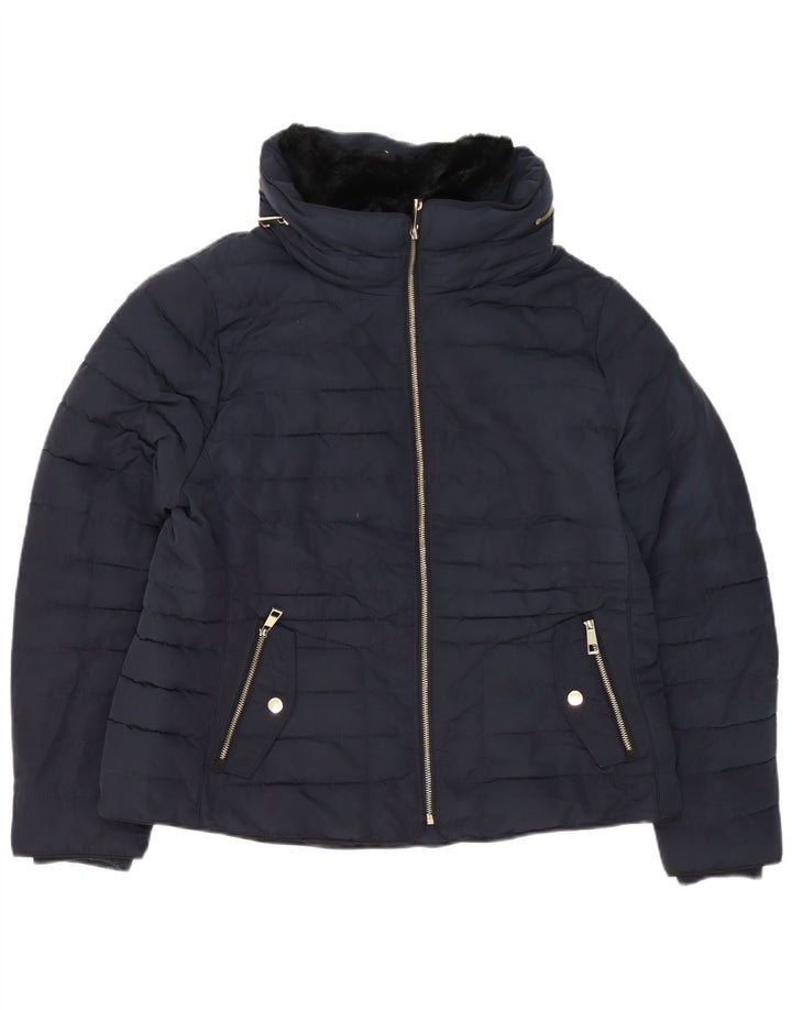 Marks & Spencer Damska ocieplana kurtka UK 18 XL, granatowa, poliester