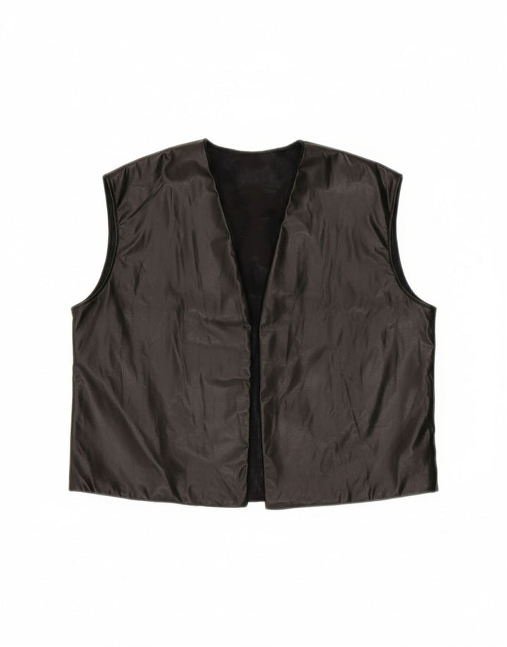 VINTAGE Womens OPEN Waistcoat UK 18 XL Black Vintage Vintage and Second-Hand Vintage from Messina Hembry 