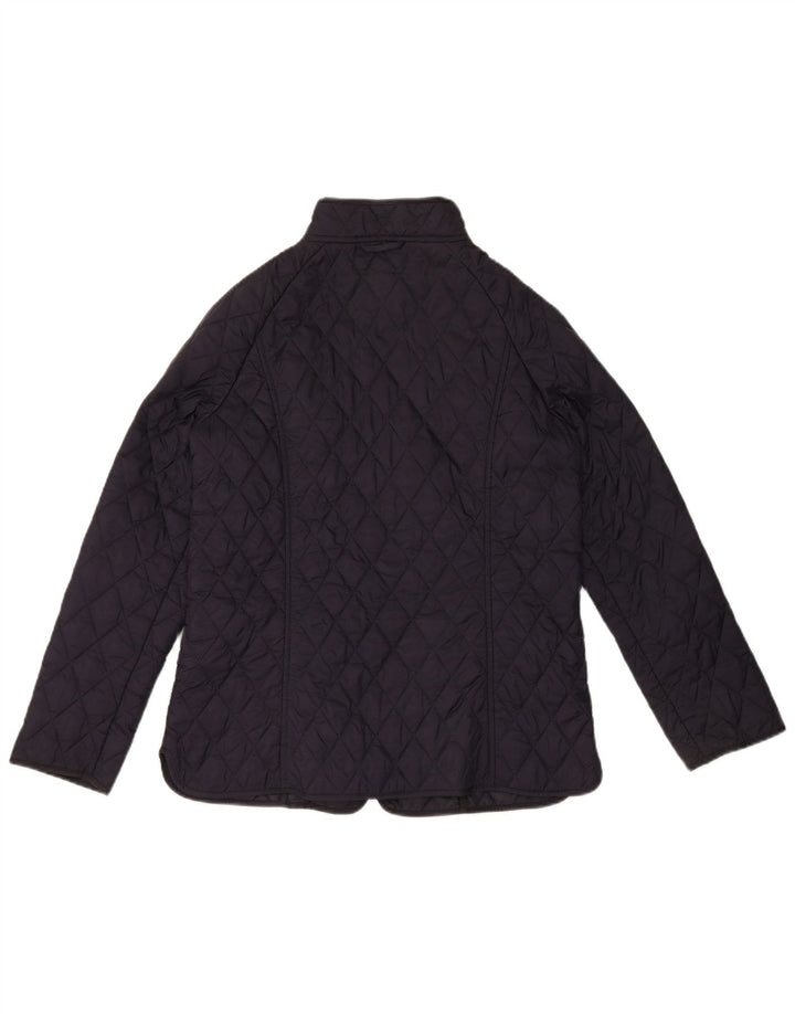 BARBOUR Womens Quilted Jacket UK 14 Large  Navy Blue Polyamide