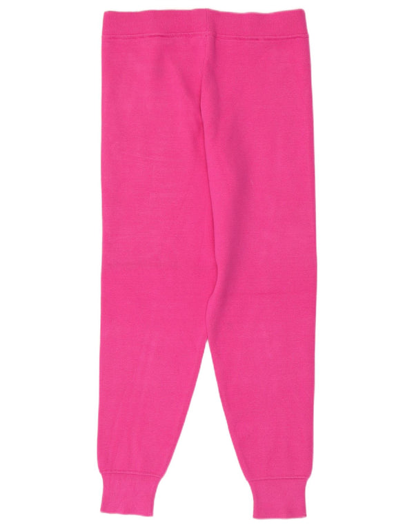 Zara Pantalon de survêtement en tricot pour femme UK 14 Viscose rose moyen