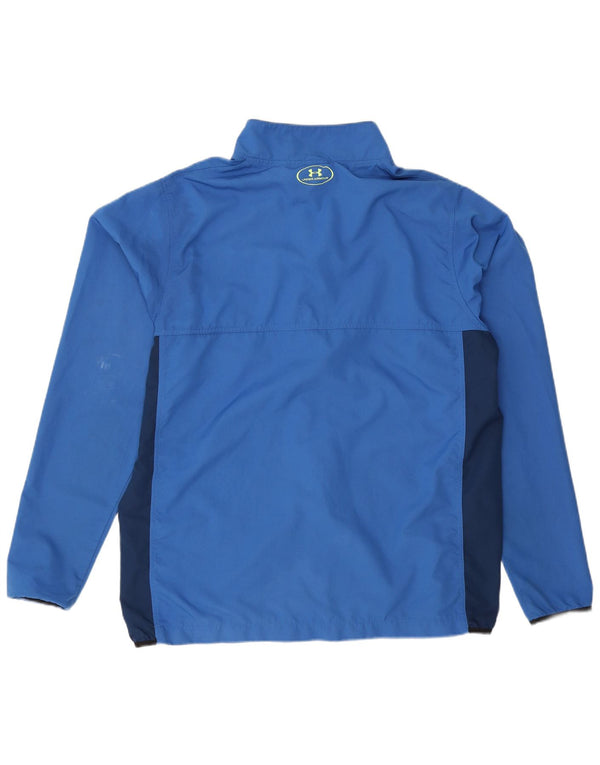 Giacca da ginnastica da uomo Under Armour grande in poliestere color block blu