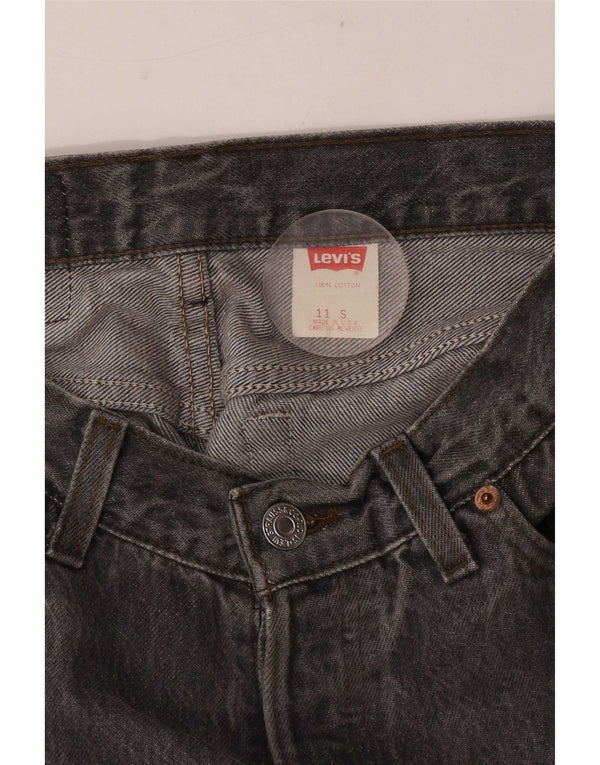 Levi's Girls Højtaljede tilspidsede jeans 10-11 år W27 L29 Grå Bomuld