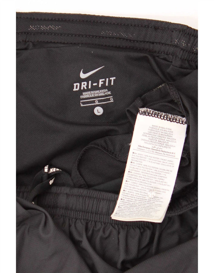 Pantaloncini sportivi Nike Dri Fit da donna, grandi, in poliestere nero