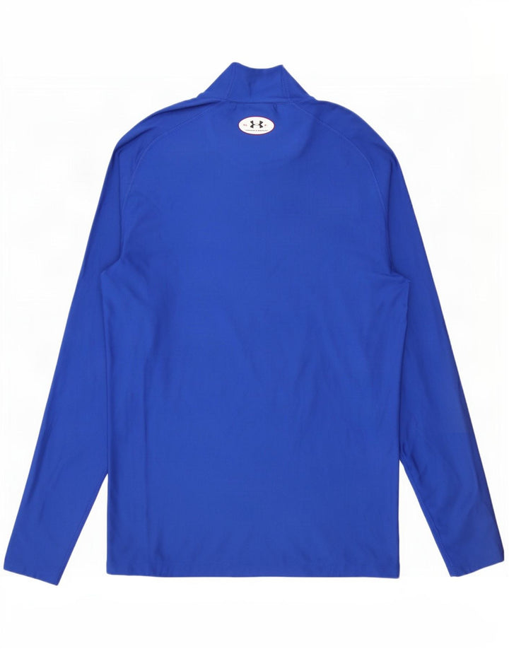 Under Armour Mens Cold Gear Top Long Sleeve XL Blue Polyester