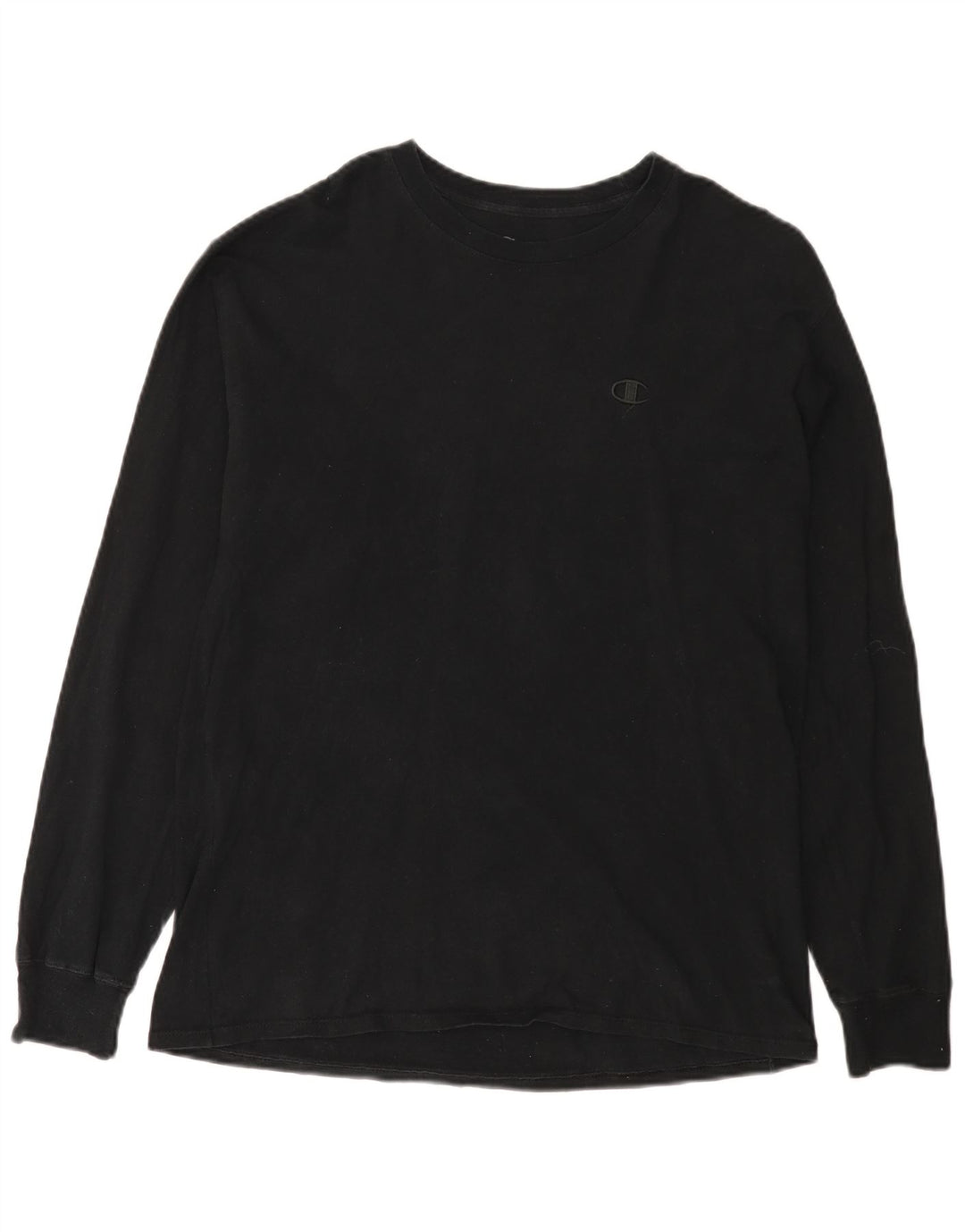 Champion Hombres Top Manga Larga Grande Negro